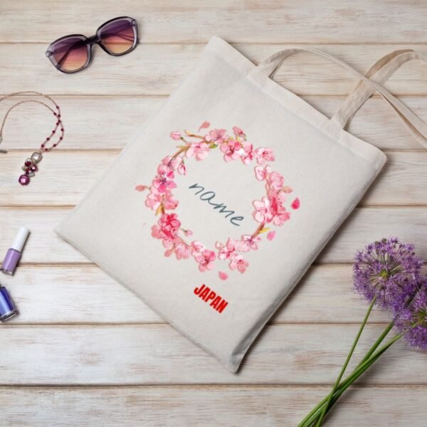 custom name white tote bag